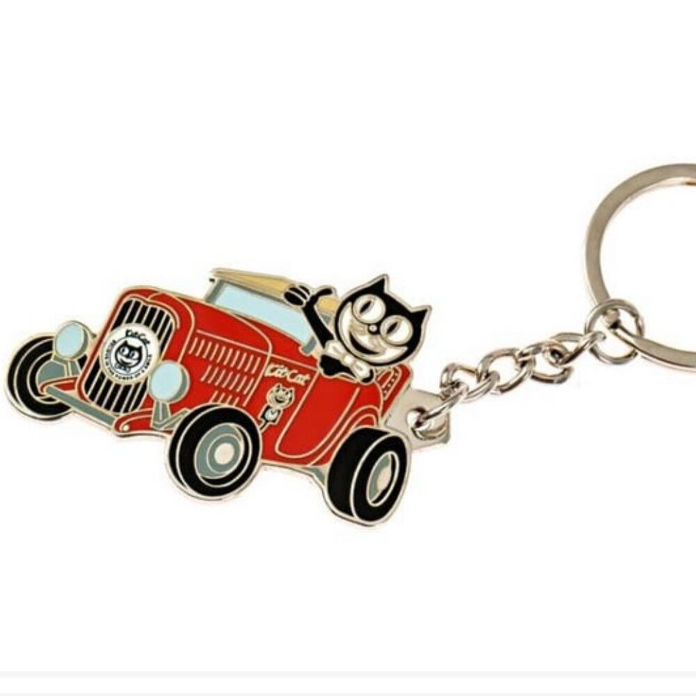 Kit-Cat Klock Red Roadster Keychain